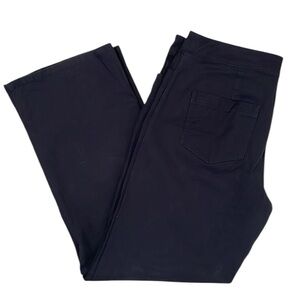 Eileen Fisher‎ women’s size medium black cotton wide leg pants with stretch.